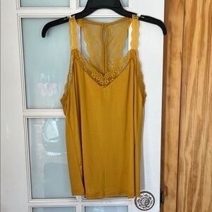 Daytrip Mustard Lace Camisole